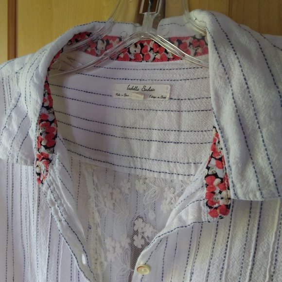 Anthropologie Isabella Sinclair Linen Blend Lace - Picture 2 of 6